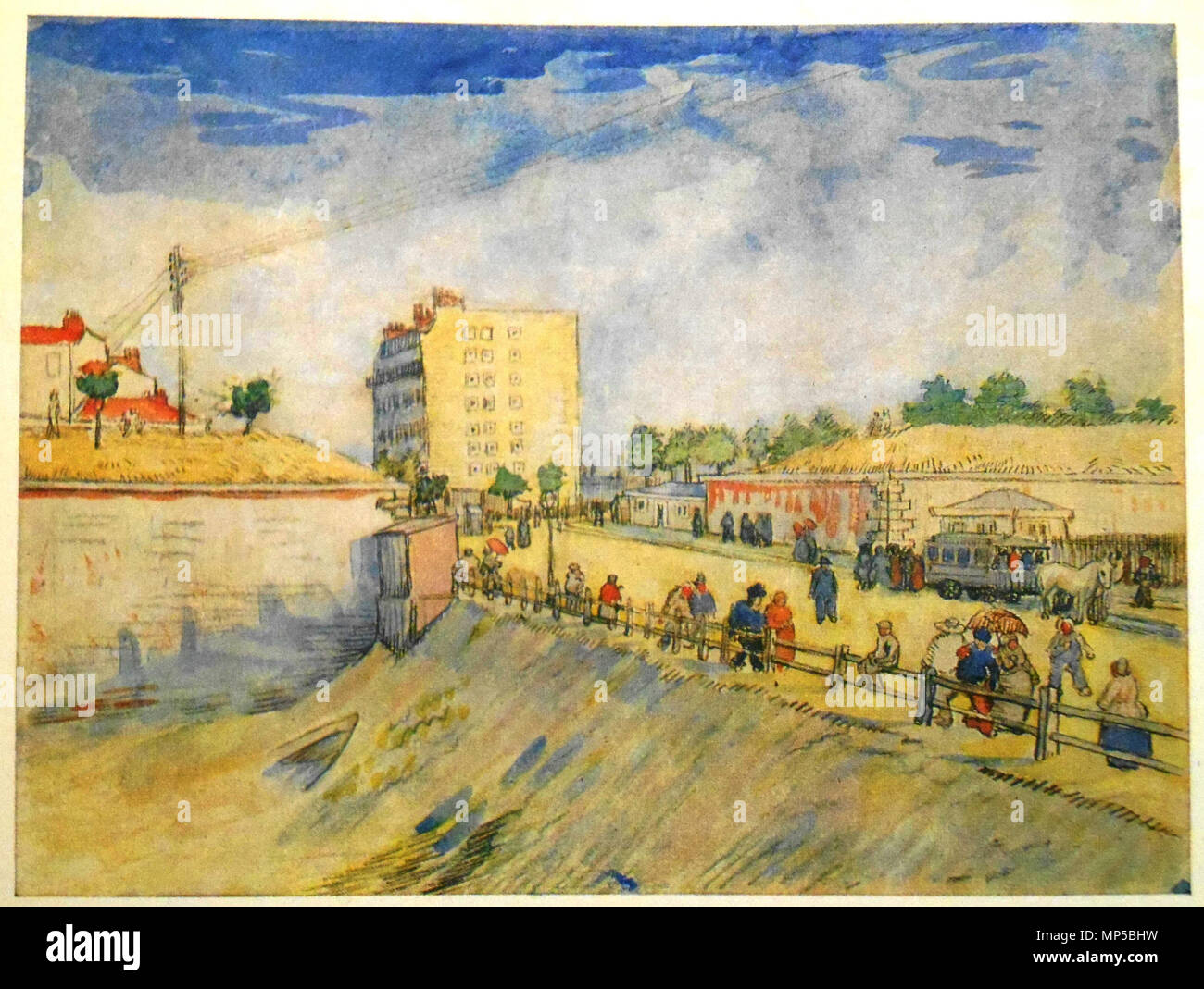 . Anglais : Entrée à Paris avec un horsecar Aquarelle, plume F 1401, 9½ x 12½ pouces English : Aquarelle de Vincent van Gogh . Paris, mars 1886 - février 1888. Vincent van Gogh (1853-1890) Noms alternatifs Vincent Willem van Gogh, peintre néerlandais Description tiroir et graveuse Date de naissance/décès 30 mars 1853 - 29 juillet 1890 Lieu de naissance/décès Zundert Auvers-sur-Oise entre période de travail vers 1880 et vers juillet 1890 lieu de travail Pays-bas (Etten, La Haye, Nuenen, …, avant 1886), Paris (à partir de 1886 jusqu'en 1887), Arles (de 1888 à 1889), Aix-en-Provence ( Banque D'Images