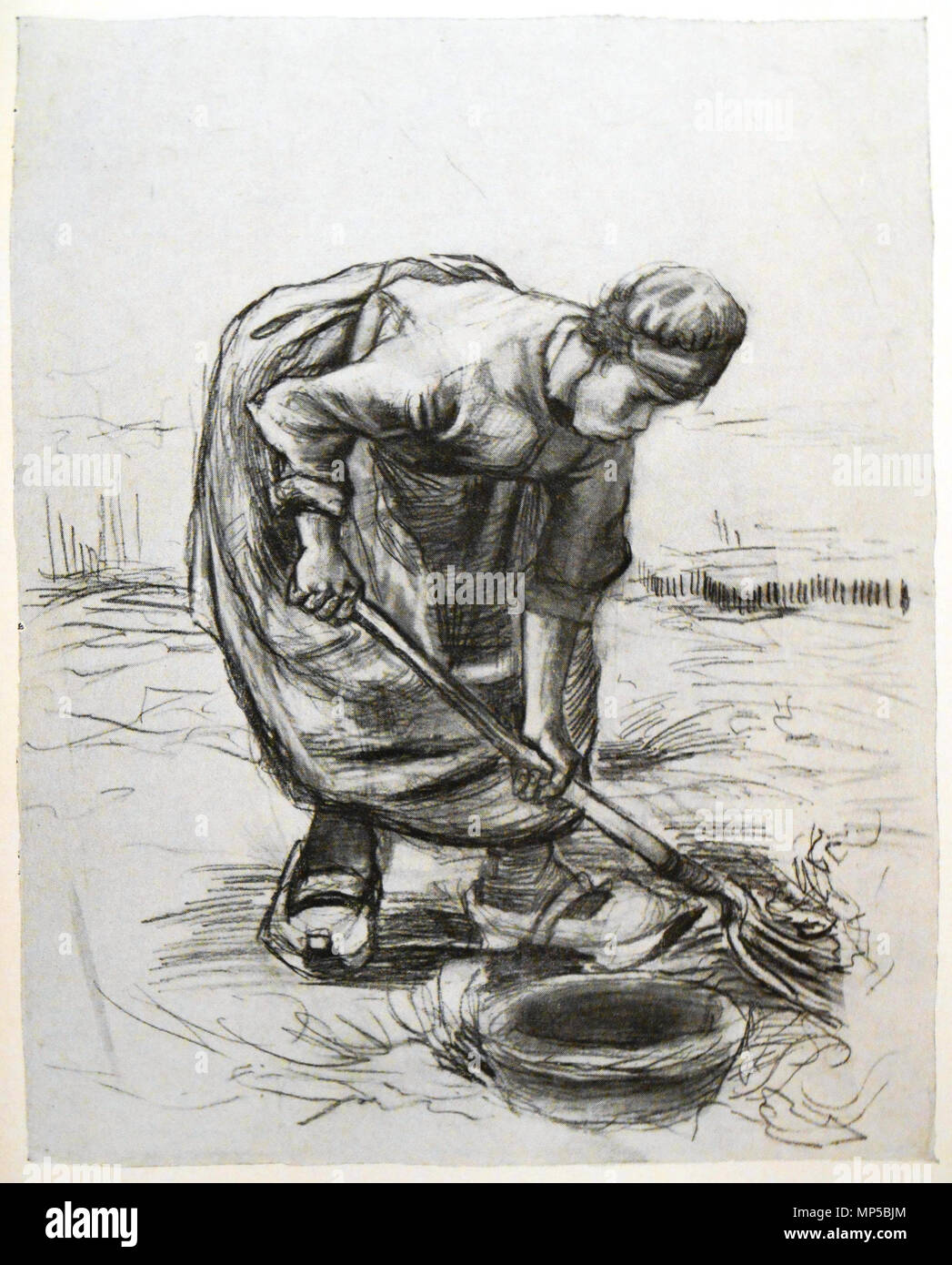 . Anglais : paysanne, creuser les pommes de terre, avec crayon noir Panier F 1251, 19½ x 15¾ pouces English : Dessin de Vincent van Gogh . Nuenen, Décembre 1883 - novembre 1885. Vincent van Gogh (1853-1890) Noms alternatifs Vincent Willem van Gogh, peintre néerlandais Description tiroir et graveuse Date de naissance/décès 30 mars 1853 - 29 juillet 1890 Lieu de naissance/décès Zundert Auvers-sur-Oise entre période de travail vers 1880 et vers juillet 1890 lieu de travail Pays-bas (Etten, La Haye, Nuenen, …, avant 1886), Paris (à partir de 1886 jusqu'en 1887), Arles (de 1888 à 1889), Saint-Rémy-de-Pro Banque D'Images