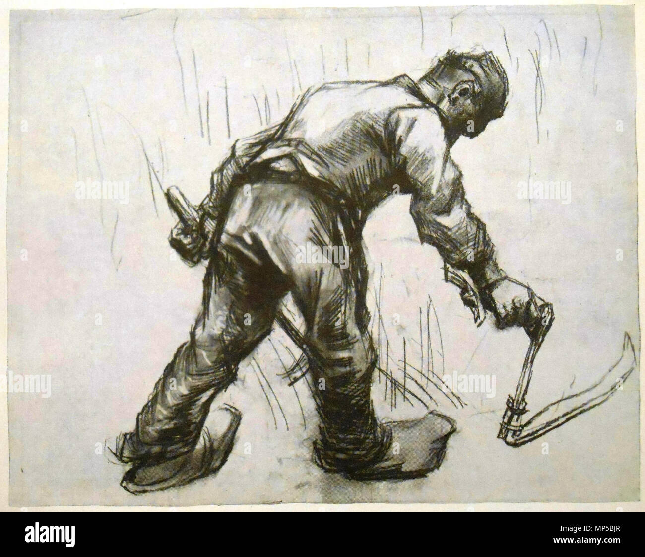 . Anglais : Reaper avec capuchon, la drépanocytose et crochet F 1318 Crayon, 16¼ x 20 pouces English : Dessin de Vincent van Gogh . Nuenen, Décembre 1883 - novembre 1885. Vincent van Gogh (1853-1890) Noms alternatifs Vincent Willem van Gogh, peintre néerlandais Description tiroir et graveuse Date de naissance/décès 30 mars 1853 - 29 juillet 1890 Lieu de naissance/décès Zundert Auvers-sur-Oise entre période de travail vers 1880 et vers juillet 1890 lieu de travail Pays-bas (Etten, La Haye, Nuenen, …, avant 1886), Paris (à partir de 1886 jusqu'en 1887), Arles (de 1888 à 1889), Aix-en-Provence (à partir de l'ONU 1889 Banque D'Images