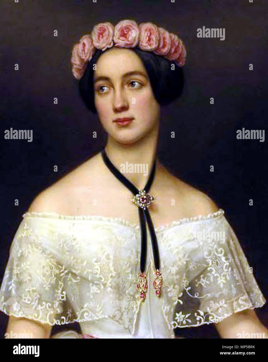 742 Joseph Stieler - Elisabeth von Sachsen-Altenburg (1826-1896) Banque D'Images