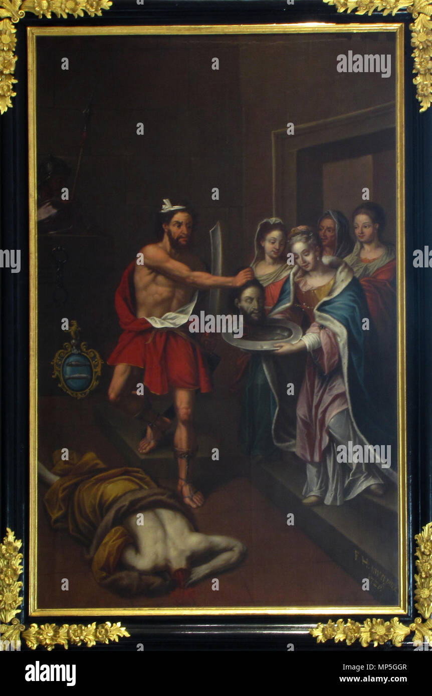 . English : Alsace, Haut-Rhin, Église Notre-Dame-des-Douleurs de Kientzheim (IA68004077). Tableau (XVIIIe) : Décollation de Jean-Baptiste. Cet objet est classé Monument Historique dans la base Palissy, base de données du patrimoine mobilier français du ministère français de la culture, sous les références IM68006901 et PM68000198. Brezhoneg | Français | Deutsch | English | Español | Français | English | Deutsch | Italiano | Português | Plattdüütsch |  +/- . 1 septembre 2014. © Ralph Hammann - Wikimedia Commons 764 Kientzheim Mélanie55 Banque D'Images . English : Alsace, Haut-Rhin, Église Notre-Dame-des-Douleurs de Kientzheim (IA68004077). Tableau (XVIIIe) : Décollation de Jean-Baptiste. Cet objet est classé Monument Historique dans la base Palissy, base de données du patrimoine mobilier français du ministère français de la culture, sous les références IM68006901 et PM68000198. Brezhoneg | Français | Deutsch | English | Español | Français | English | Deutsch | Italiano | Português | Plattdüütsch |  +/- . 1 septembre 2014. © Ralph Hammann - Wikimedia Commons 764 Kientzheim Mélanie55 Banque D'Images