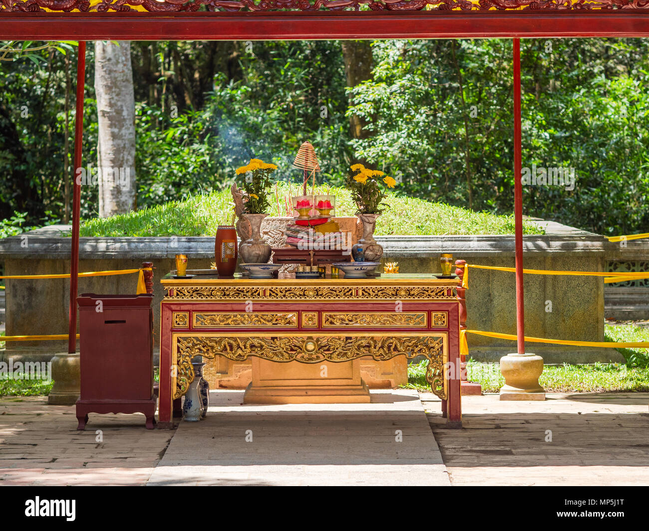 Le mausolée de la Thai à Lam Kinh temple dans Xuan Lam et Lam Son townlet Tho Xuan, district de Thanh Hoa, Vietnam. Le temple a été construit par les Banque D'Images