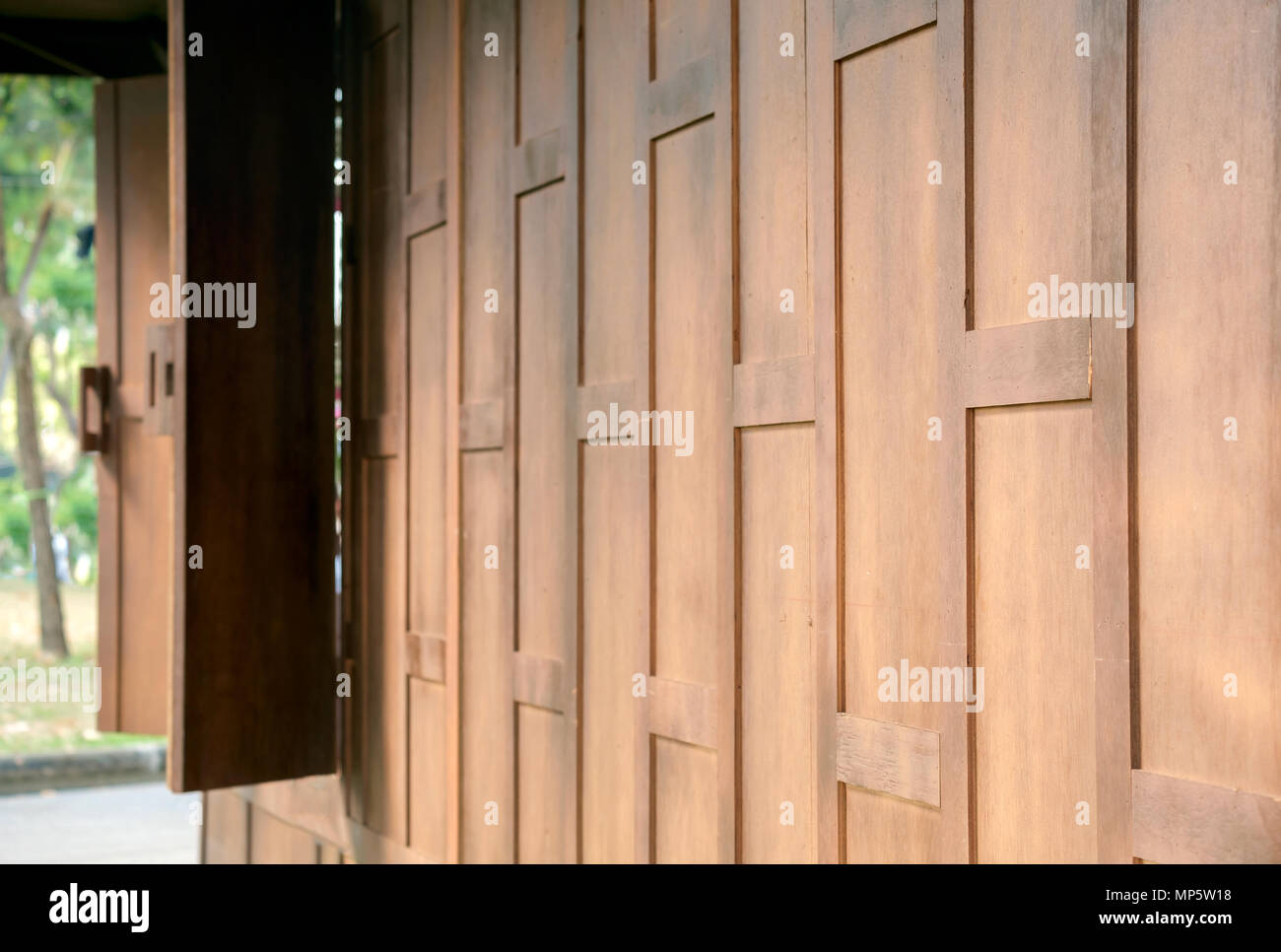 De Vue de l'ancienne maison de style thaï. Banque D'Images