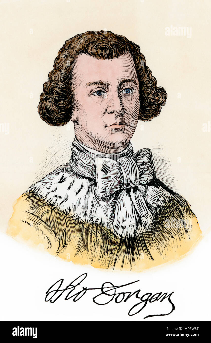 Thomas Dongan, comte de Limerick, administrateur colonial britannique de New York. À la main, gravure sur bois Banque D'Images