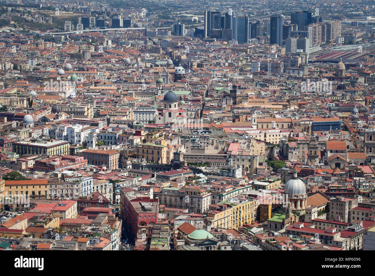 Vue aérienne sur Naples du Castel Sant'Elmo, Naples, 05/09/2017, Italie Banque D'Images