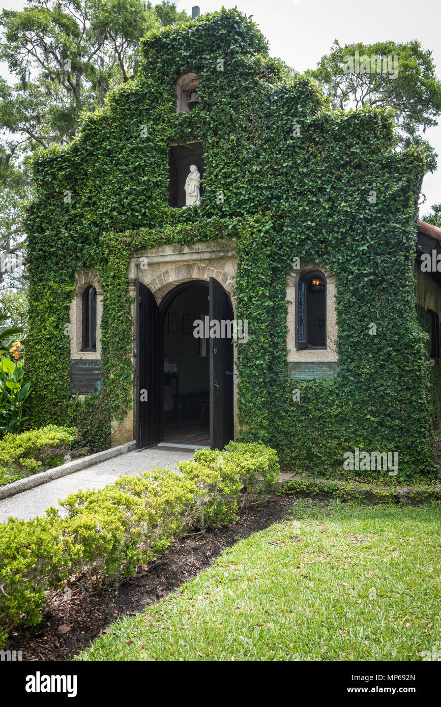 Notre Dame de La Chapelle de la Leche Mission Nombre de Dios à Saint Augustine, Floride, USA. Banque D'Images
