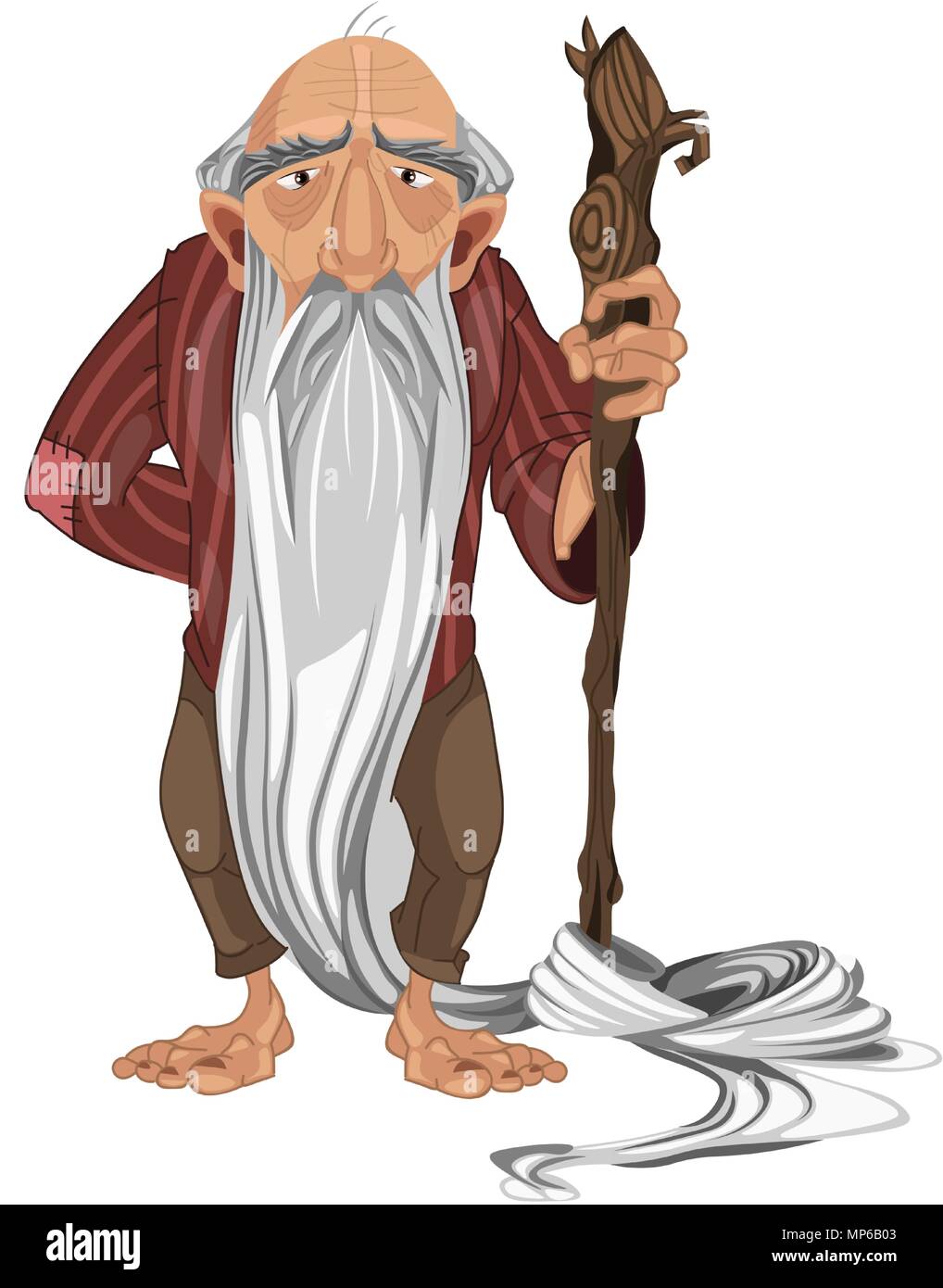 vieil homme shepherd vector cartoon character illustration detaillee image vectorielle stock alamy coloriage de joueur football gratuit