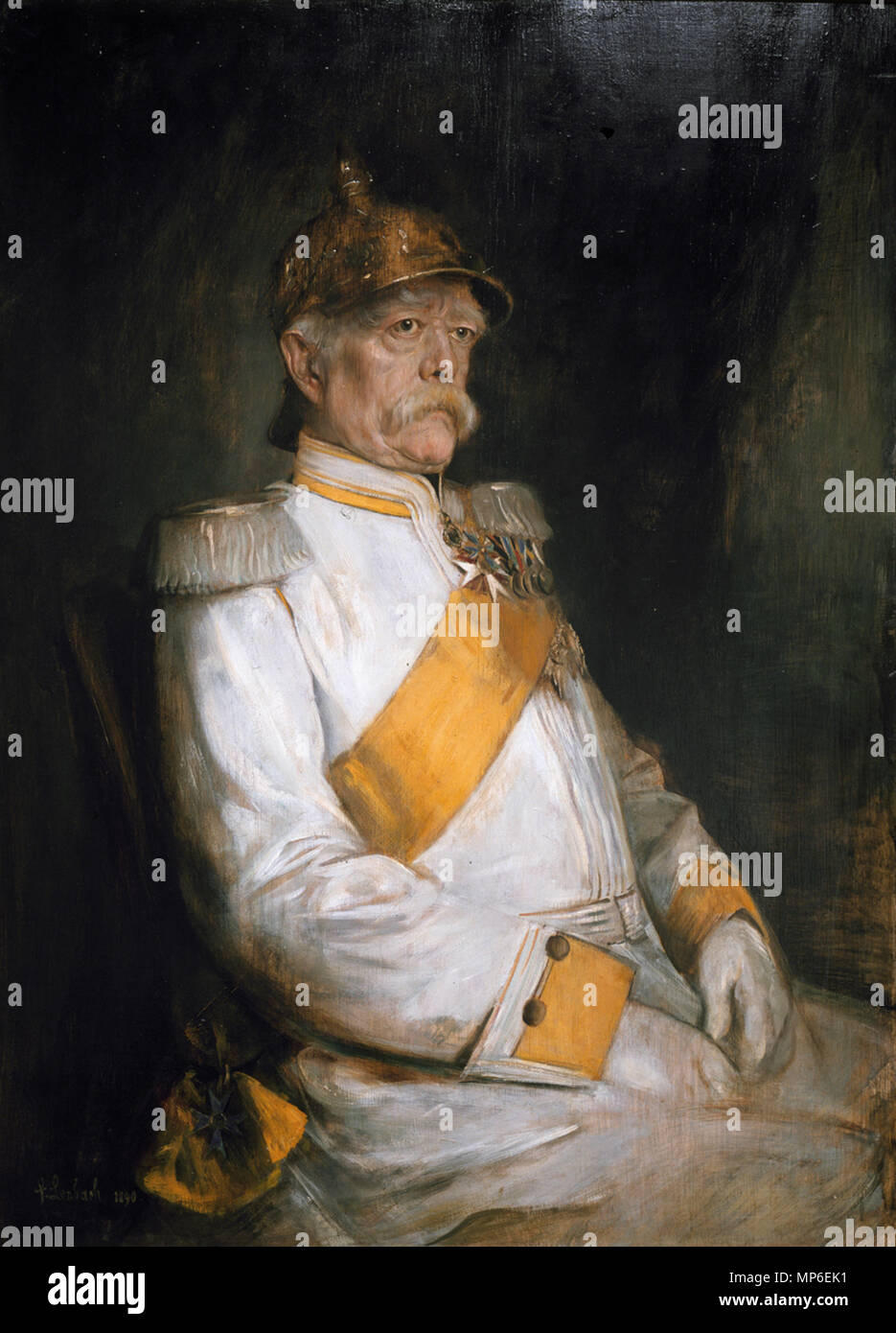 Otto Eduard Leopold von Bismarck *huile sur panneau 87,5 x 121 cm *1890 *Otto Eduard Leopold von Bismarck, par Franz von Lenbach 802 Franz von Lenbach - Portrait d'Otto Eduard Leopold von Bismarck - Walters 371007 - Voir B Banque D'Images
