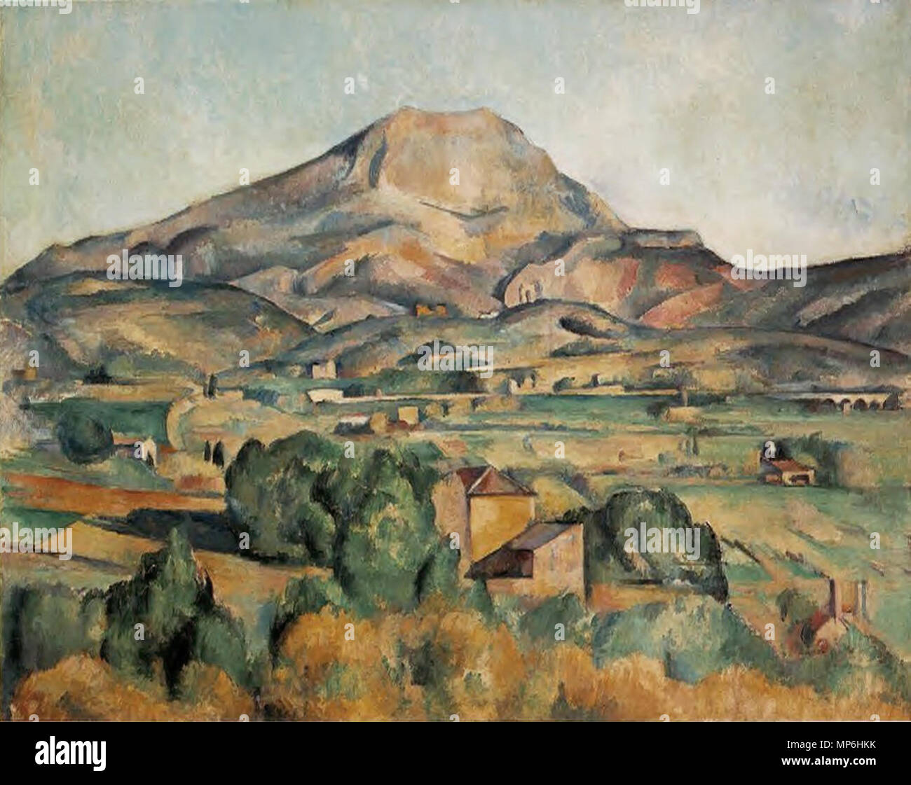 Anglais : Mont Sainte-Victoire (la Montagne Sainte-Victoire) entre 1885 et 1895. 964 Paul Cézanne La Montagne Saint Victoire Barnes Banque D'Images