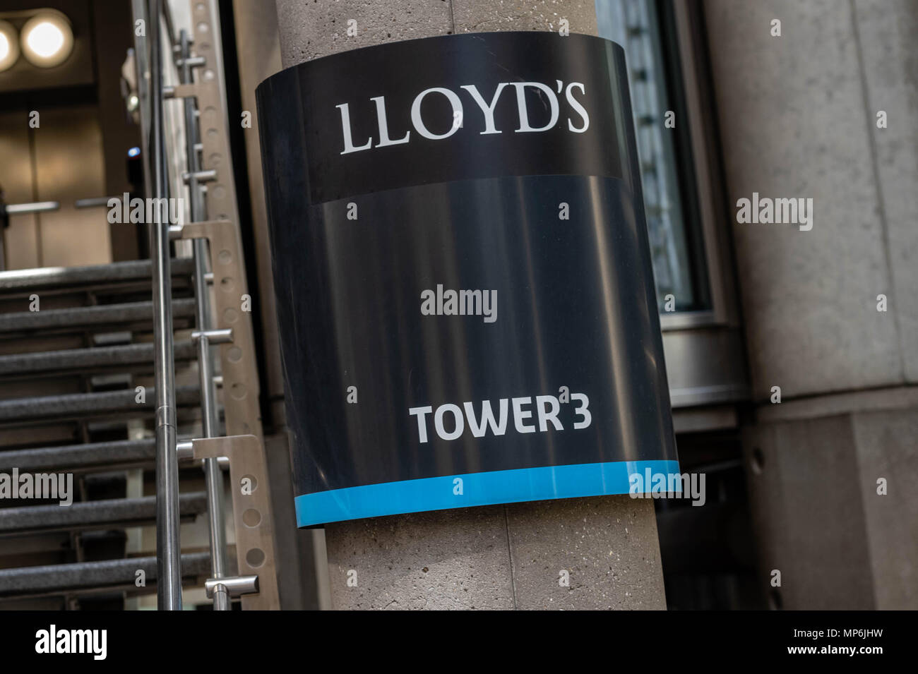 Le Lloyd's Building est l'accueil de l'institution d'assurance Lloyd's de Londres. Il est situé rue de la chaux, dans le quartier principal des finances, la Banque D'Images