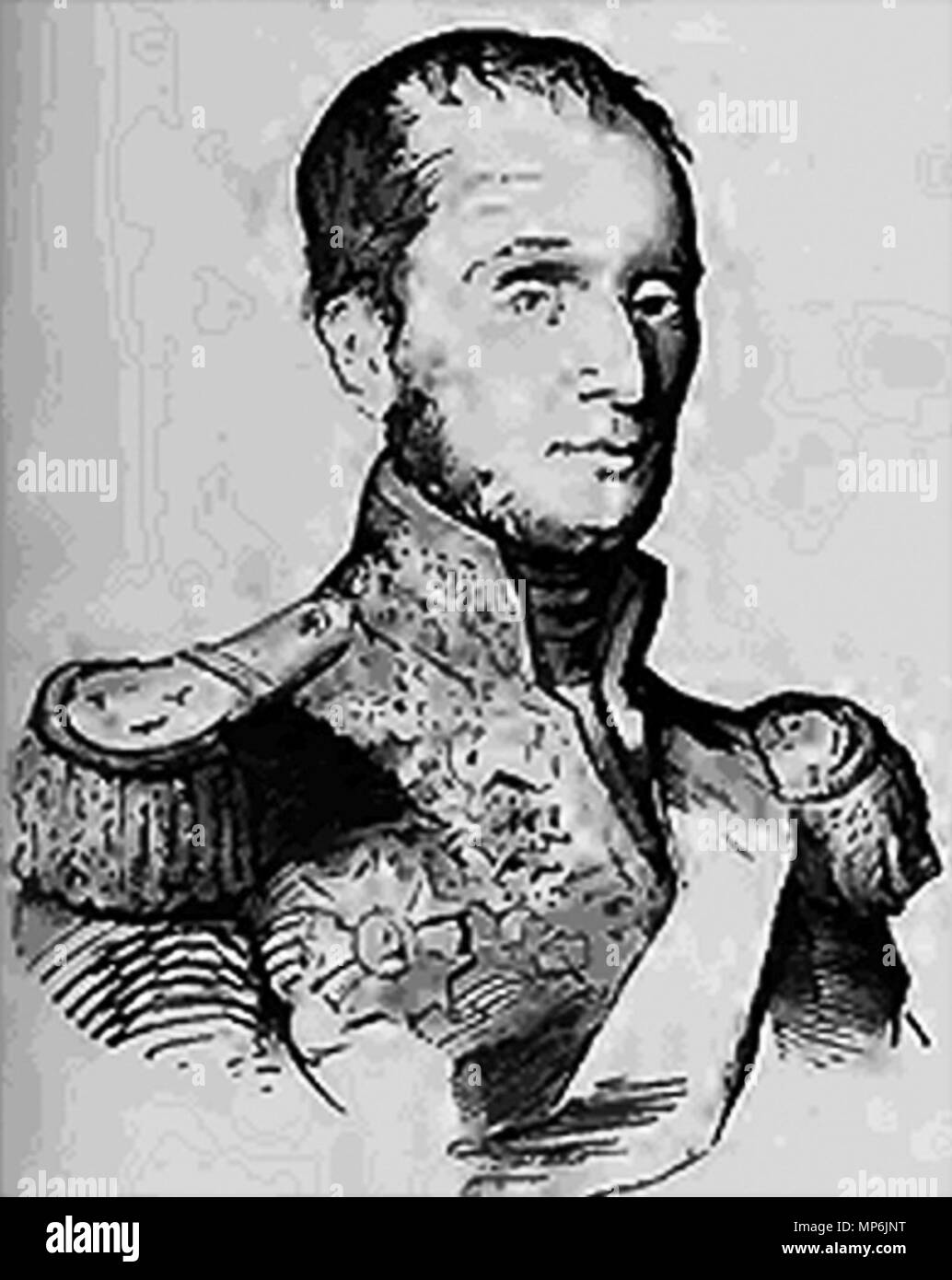 . English : Portrait du vice-amiral Julien Pierre Anne Lalande (1787-1844) . 25 mai 1844. 1016 Inconnu Portrait du vice-amiral Lalande Banque D'Images