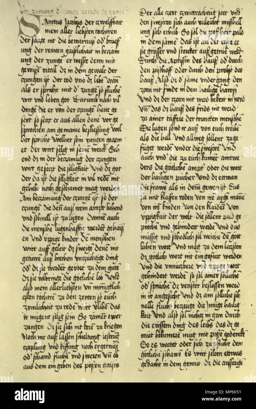 . Anglais : Pseudo-Jerome, règle (Regula monachorum), traduction en allemand. Script : German Bastarda. Munich, Bayerische Staatsbibliothek, Cod. Germ. 7264, fol. 28v. Deutsch : Pseudo-Hieronymus, Regula monachorum in deutscher Übersetzung. Deutsche Schrift : w:DE:Bastarda. München, Bayerische Staatsbibliothek, Cod. Germ. 7264, fol. 28v. 1478. Pseudo-Jerome 1078 Règle du Ps. Jerome en allemand, Munich, Germ. 7264, fol. 28v Banque D'Images