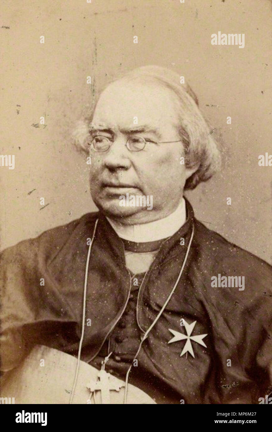 NPG AX18313 ; Nicholas Patrick Stephen Wiseman . Anglais : Nicholas Wiseman, Cardinal Archevêque de Westminster . Années 1860. Herbert Watkins (mort en 1916) 925 Nicholas Wiseman NPG Banque D'Images