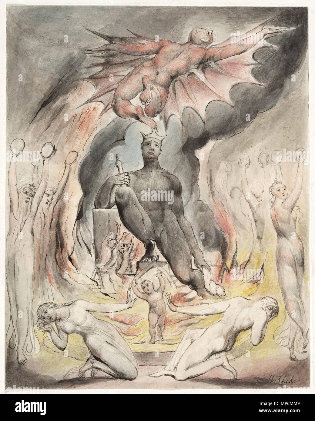. Les illustrations de Milton's 'le matin de la Nativité du Christ", le jeu de crosse, de l'objet 5 (Butlin 542,5) 'Le vol de Moloch". vers 1815. 942 Onthemorningtbutts5 Banque D'Images . Les illustrations de Milton's 'le matin de la Nativité du Christ", le jeu de crosse, de l'objet 5 (Butlin 542,5) 'Le vol de Moloch". vers 1815. 942 Onthemorningtbutts5 Banque D'Images