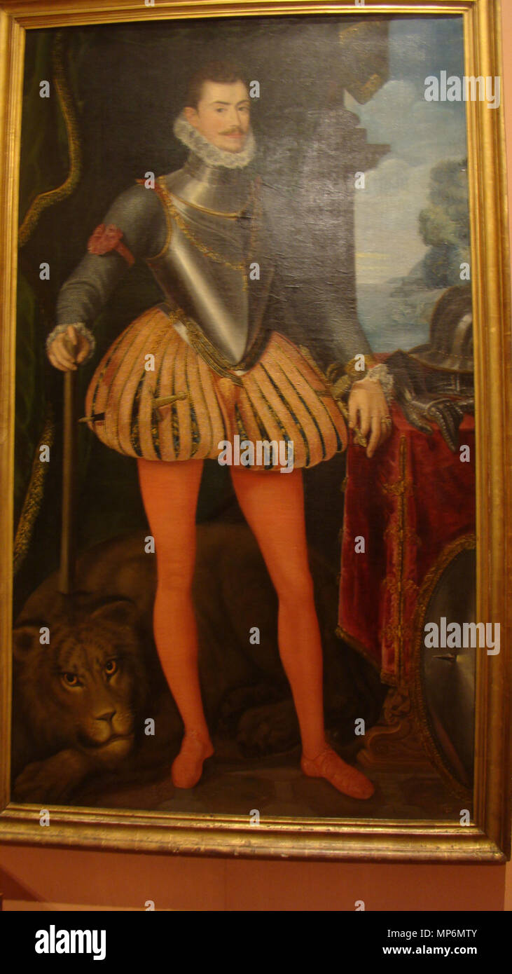 Don Juan de Austria . Español : Retrato de Don Juan de Austria († 1578), que fue ilegítimo Hijo del Emperador Carlos I de España y del hermanastro rey Felipe II. Obra Esta es una copia del retrato pintado por Claudio Sánchez Coello y conservado madrileño en el Museo del Prado, y fue adquirida para el Museo Naval de Madrid por una Real Orden del día 21 de junio de 1857, siendo además restaurada en 1993. . 1854. 914 002 Madrid Museo Naval Juan Autriche Lou Banque D'Images