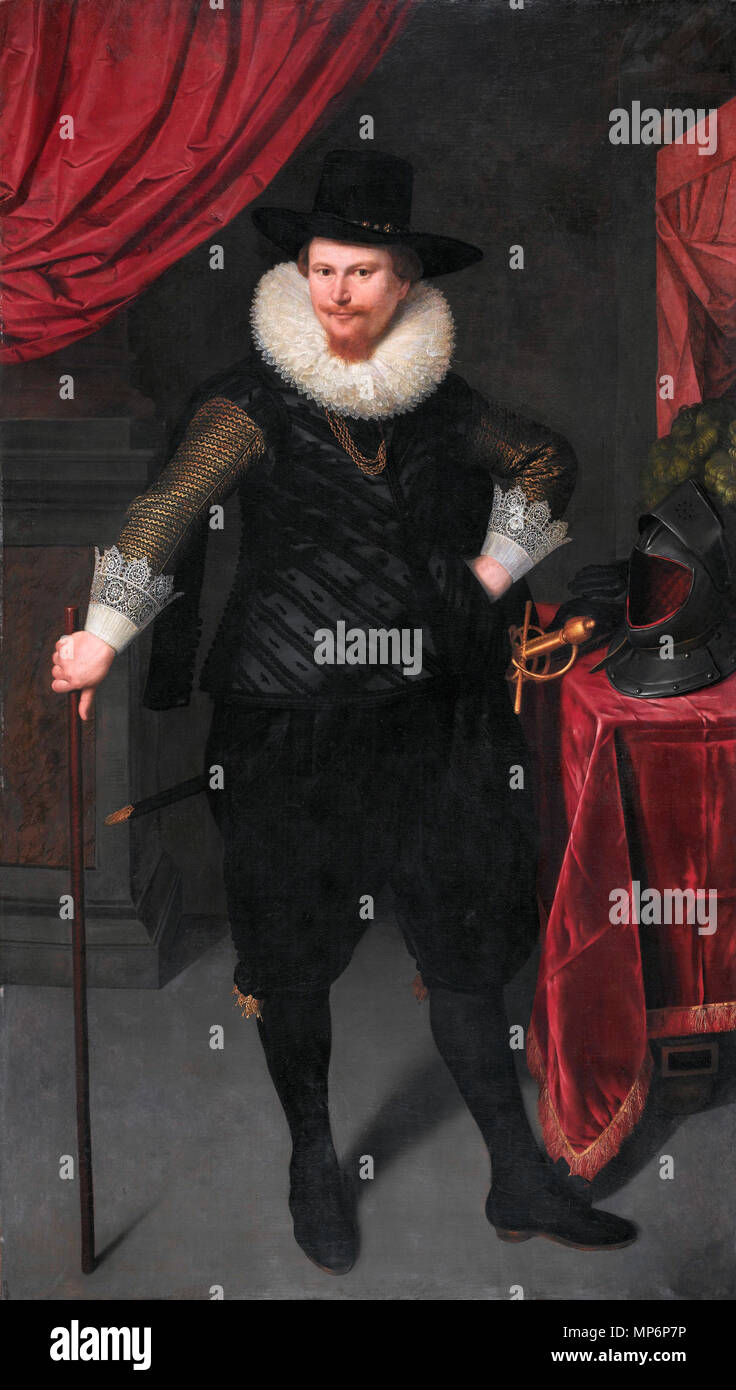 Laurens Reael *huile sur toile *223 × 127 cm *circa 1620 Laurens Reael, par Cornelis van der Voort 794 Laurens Reael 1583-1637 Banque D'Images