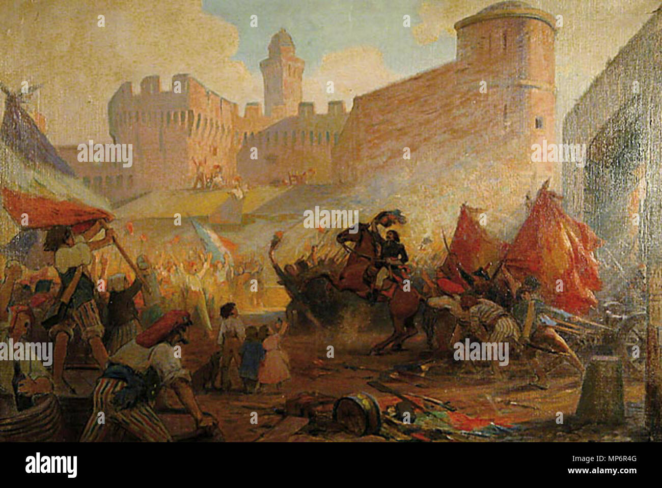 Anglais : Prise de la Bastille 1789 1928. 973 H P Perrault Prise de la Bastille (peint en 1928) Banque D'Images