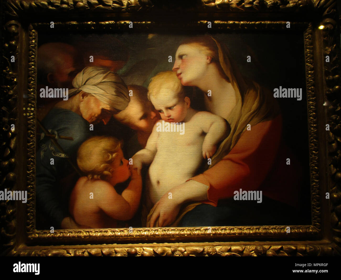 . English : Lubin Baugin : Vierge à l'Enfant avec sainte Élisabeth et saint Jean-Baptiste. Collection privée. 17e siècle. Lubin Baugin Lubin Baugin 828 Vierge Enfant Banque D'Images . English : Lubin Baugin : Vierge à l'Enfant avec sainte Élisabeth et saint Jean-Baptiste. Collection privée. 17e siècle. Lubin Baugin Lubin Baugin 828 Vierge Enfant Banque D'Images