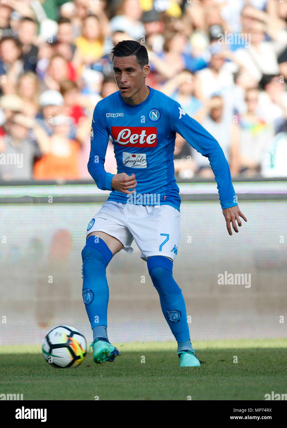 Naples Italie , 20 mai 2018. Jose Callejon au cours de la Serie A italienne match de foot, SSC Napoli - Crotone au stade San Paolo à Naples Italie , 20 mai 2018 Credit : agnfoto/Alamy Live News Banque D'Images