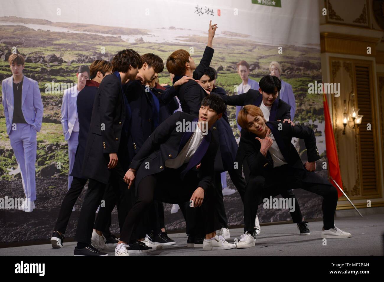 Séoul, Corée. 21 mai, 2018. T.E.N a assisté à la première conférence de presse à Séoul, Corée, le 21 mai 2018.(La Chine et la Corée à l'homme) Credit : TopPhoto/Alamy Live News Banque D'Images