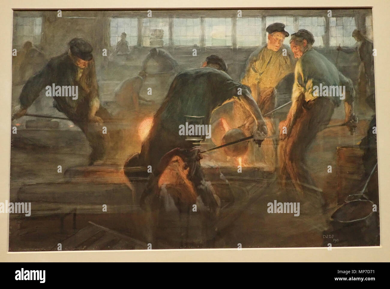 Pieter de Josselin de Jong, fonderie, aquarelle, 1901, Collection particulière Fonderie 1901 . 744 Josselin Jong Fonderie Banque D'Images