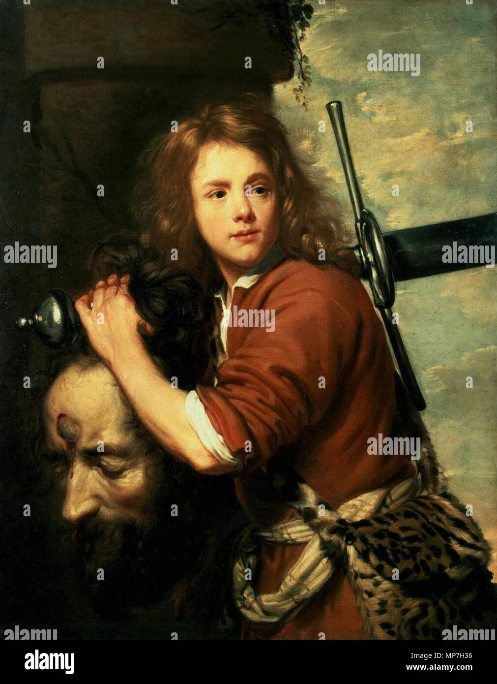 David portant la tête de Goliath, 1643. 684 Jacob van Oost (I) - David portant la tête de Goliath - WGA16649 Banque D'Images