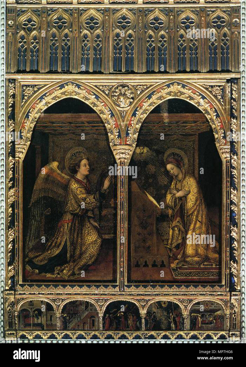 Anglais : l'Annonciation 1444. 686 Jacopo Bellini, annunciazione di Sant'Alessandro, brescia Banque D'Images