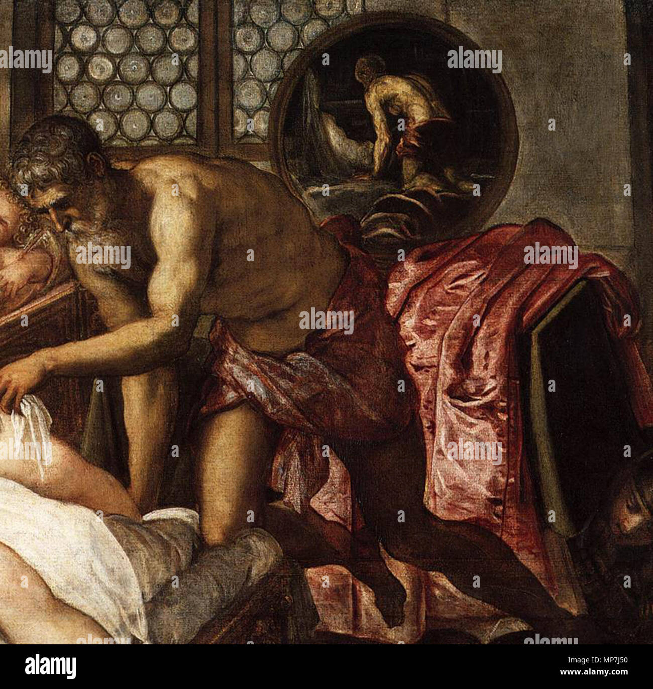 Anglais : Vénus, Mars, et Vulcan . détail . circa 1551. 688 Jacopo Tintoretto - Vénus, Mars, et Vulcan (détail) - WGA22665 Banque D'Images