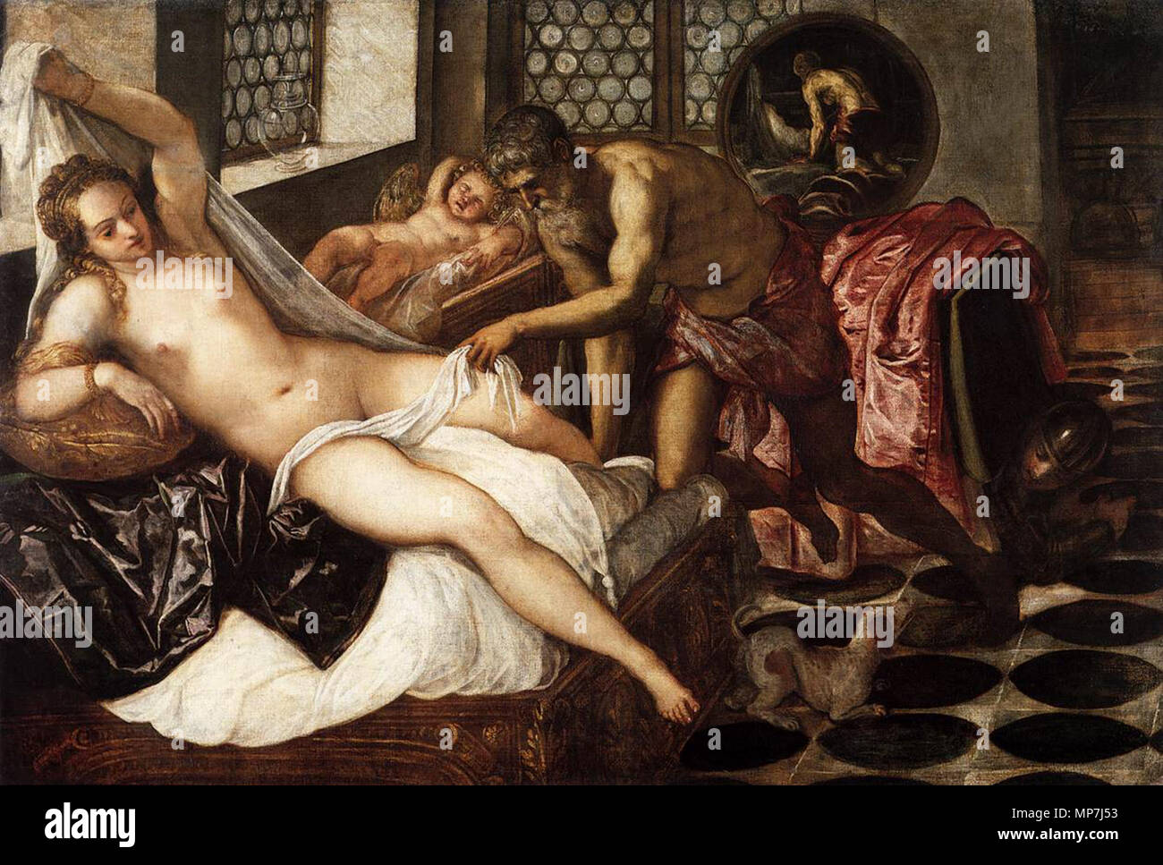 Anglais : Vénus, Mars, et Vulcan circa 1551. 688 Jacopo Tintoretto - Vénus, Mars, et Vulcan - WGA22664 Banque D'Images