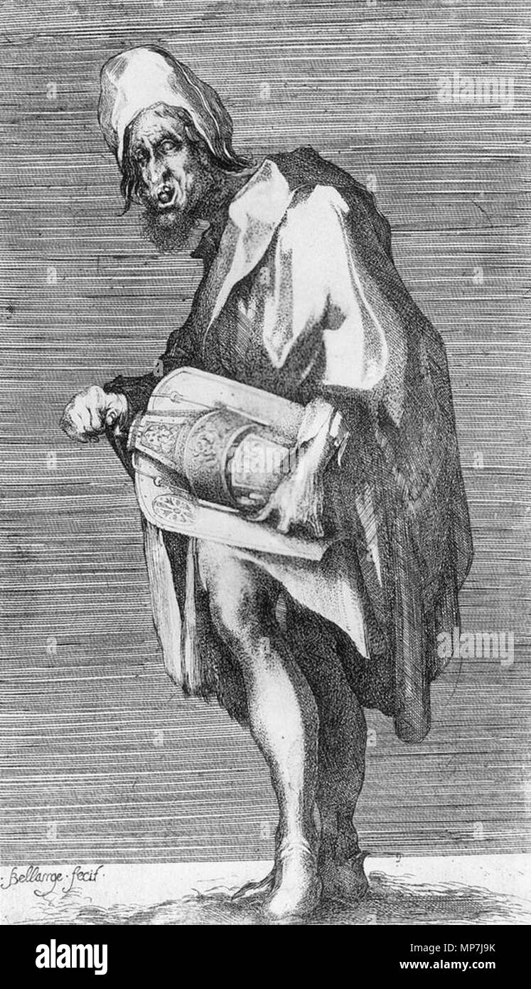 Vielle à roue dvd première moitié du 17e siècle. 689 Jacques Bellange - joueur de vielle à roue - WGA01598 Banque D'Images