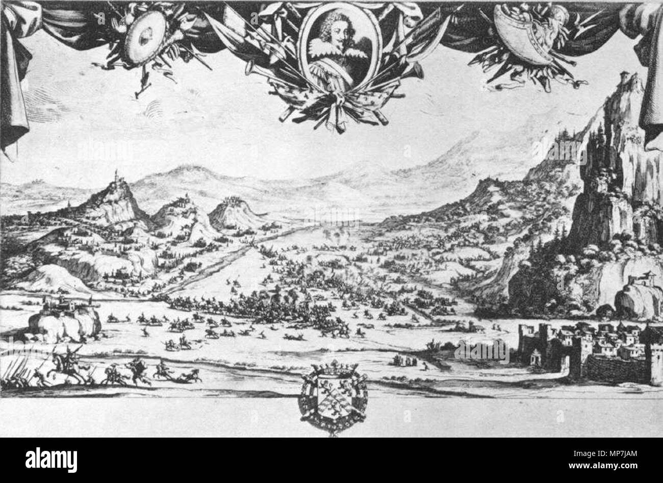 La bataille d'Avigliana après 1631. 689 Jacques Callot - La bataille d'Avigliana - WGA03778 Banque D'Images