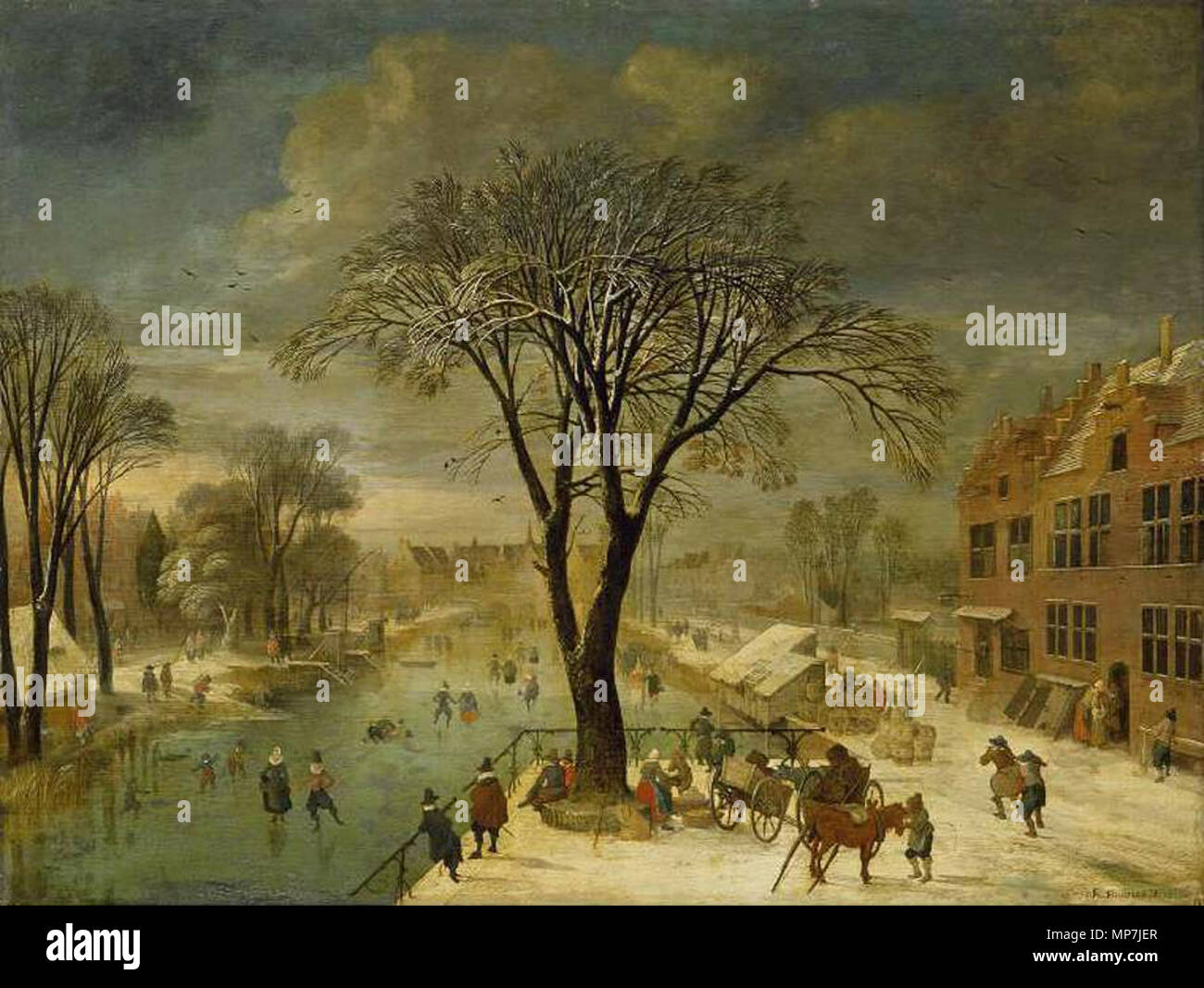 Paysage d'hiver 1617. 689 Jacques Fouquier - Paysage d'hiver - WGA08044 Banque D'Images