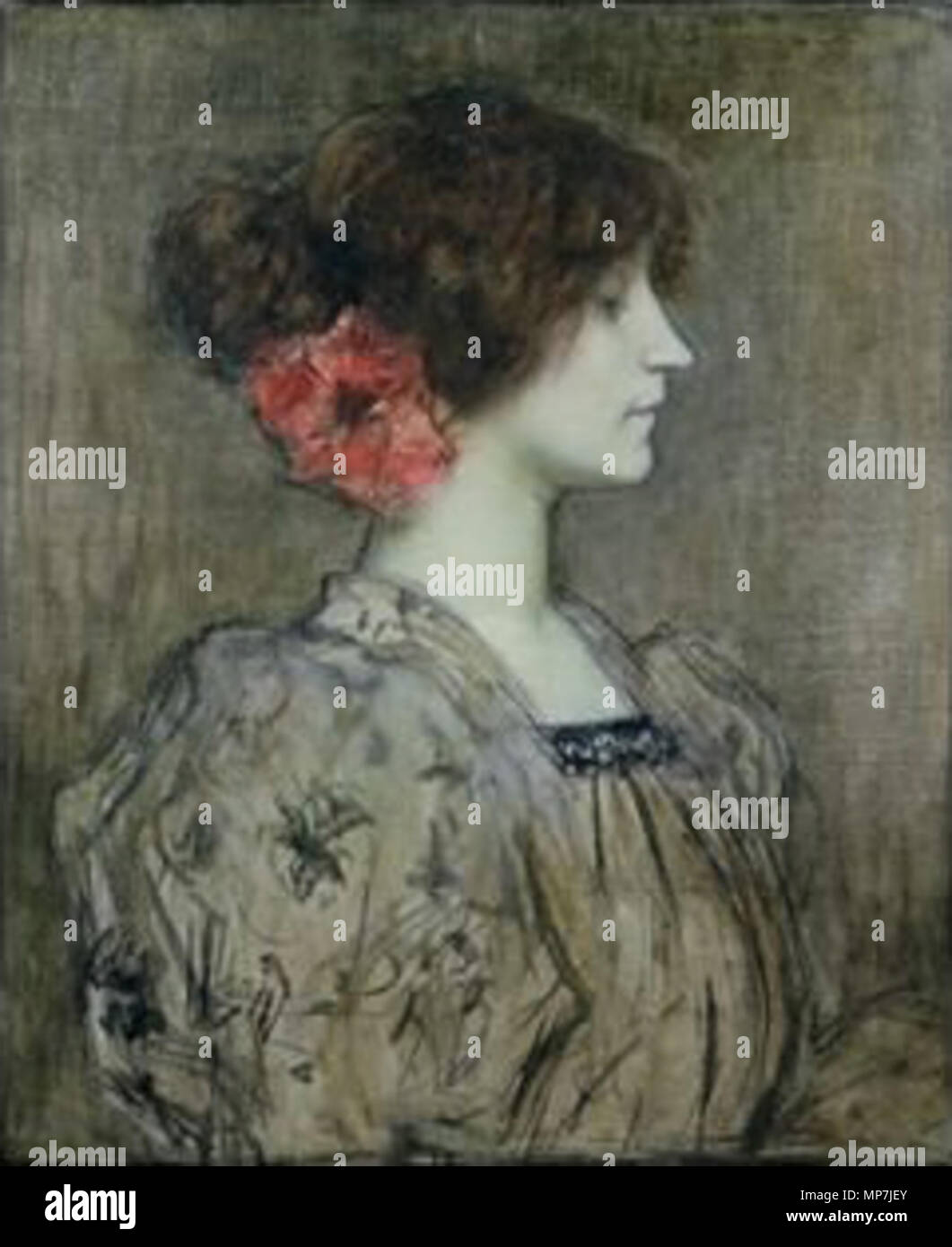 Portrait présumé de Colette vers 1896. 689 Jacques Humbert - Colette Banque D'Images