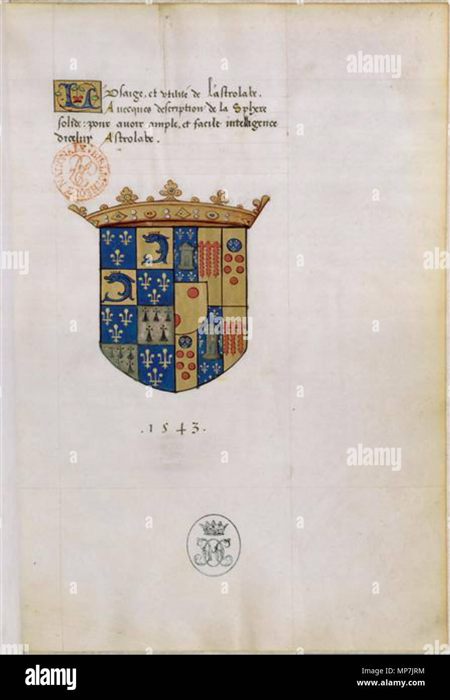 690 Dominique Jacquinot - Utilisation et utilité de l'astrolabe (1543) Banque D'Images