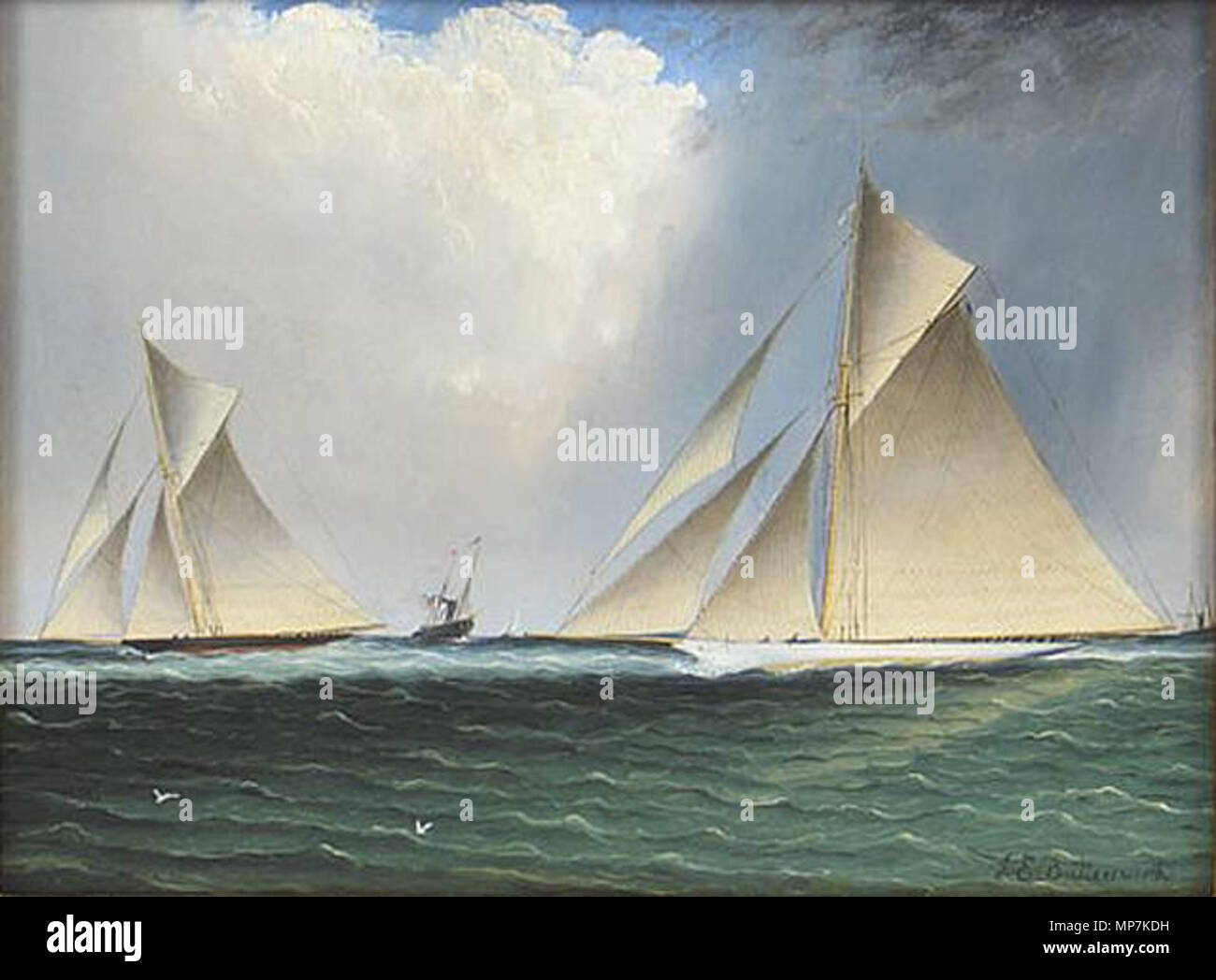 . Anglais : Puritan et Genesta . 1885. Buttersworth James E. (1817-1894) d'autres noms anglais : James Edward Buttersworth peintre britannique Description Date de naissance/décès 1817 1894 Lieu de naissance/décès Londres Londres lieu de travail Royaume-Uni, Etats-Unis d'Amérique contrôle d'autorité : Q257895 : VIAF 27876601 ISNI : 0000 0000 6676 0660 ULAN : 500016424 RCAC : nr91039966 GND : 119218402 693 WorldCat James Edward Buttersworth - Puritan et Genesta 1885 Banque D'Images