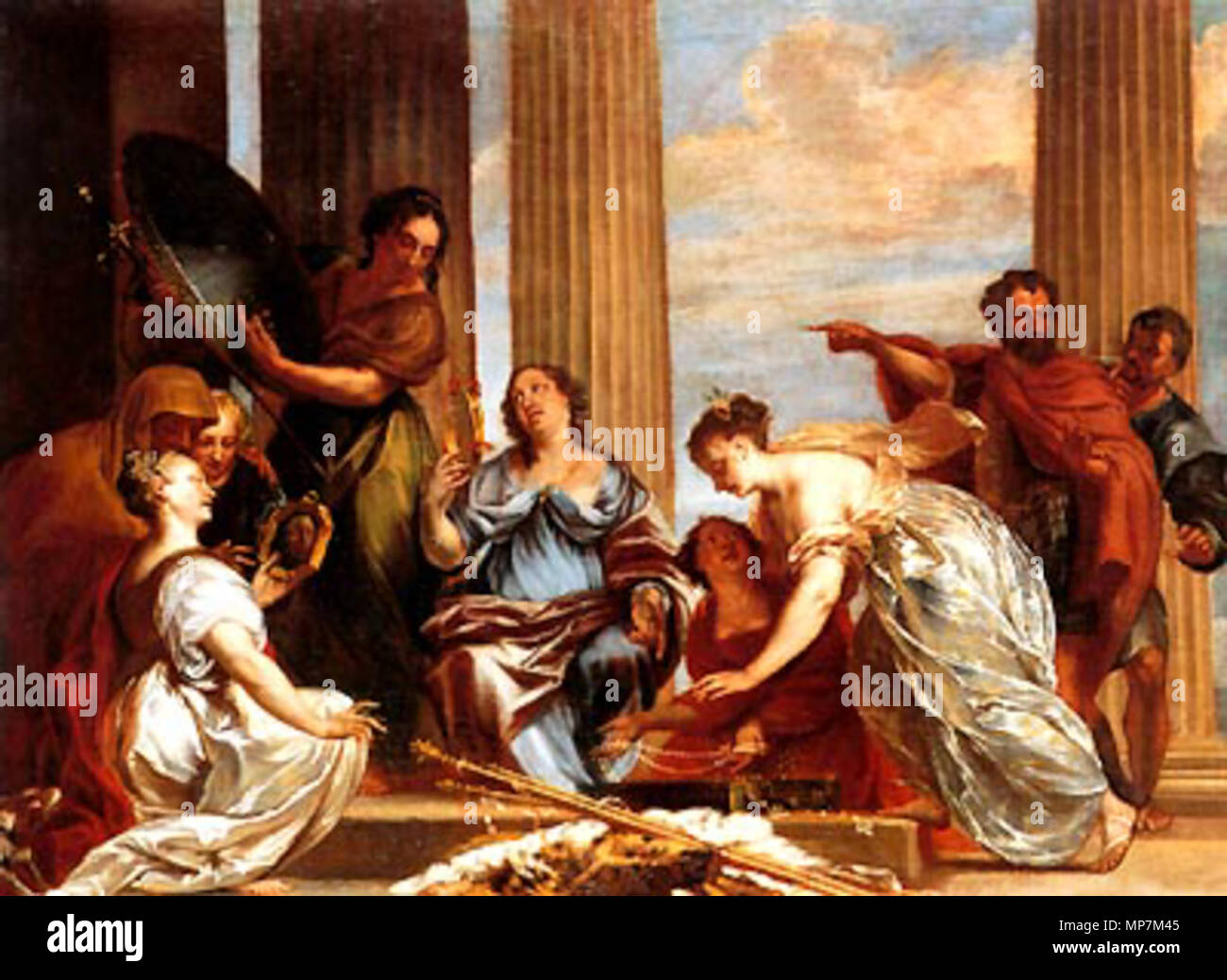 Achille Ulysse découvre habillé en fille vers 1650. 695 Jan Boeckhorst