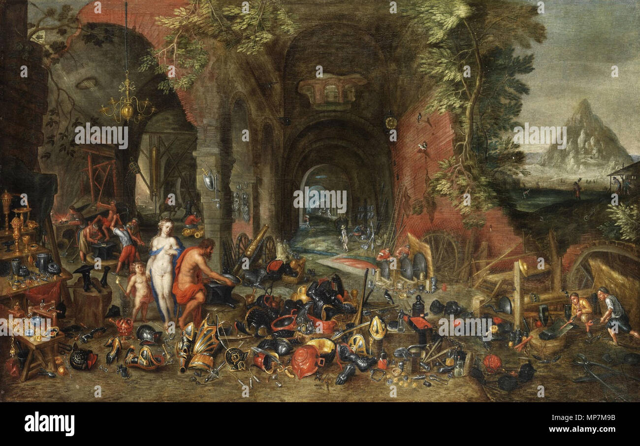 Allégorie du feu : Vénus dans la Forge de Vulcain circa 1611. Jan Brueghel l'Ancien (1568-1625) Noms alternatifs Jan Brueghel l'Ancien, Jan Bruegel (I), Brueghel de Velours Description peintre flamand, dessinateur et graveur Date de naissance/décès 1568 13 janvier 1625 Lieu de naissance/décès Bruxelles Anvers à partir de 1578 jusqu'à la période de travail lieu de travail 1625 Anvers (1578), Italie (1589-1596), Naples (1590), Rome (1592-1594), Milan (1595-1596), Anvers (1596-1625), Prague (1604), Bruxelles (1606-1613), le nord de l'Allemagne (1613) contrôle d'autorité : Q209050 : 100909732 VIAF ISNI : 0000 000 Banque D'Images