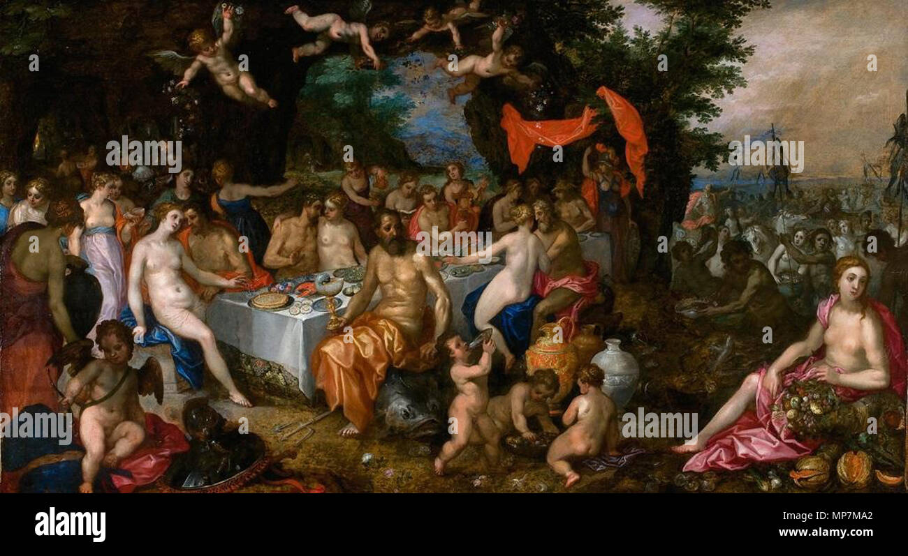 Le mariage de la Déesse de la mer, Thétis et Pélée Roi 1610. Jan Brueghel l'Ancien (1568-1625) Noms alternatifs Jan Brueghel l'Ancien, Jan Bruegel (I), Brueghel de Velours Description peintre flamand, dessinateur et graveur Date de naissance/décès 1568 13 janvier 1625 Lieu de naissance/décès Bruxelles Anvers à partir de 1578 jusqu'à la période de travail lieu de travail 1625 Anvers (1578), Italie (1589-1596), Naples (1590), Rome (1592-1594), Milan (1595-1596), Anvers (1596-1625), Prague (1604), Bruxelles (1606-1613), le nord de l'Allemagne (1613) contrôle d'autorité : Q209050 : 100909732 VIAF ISN Banque D'Images