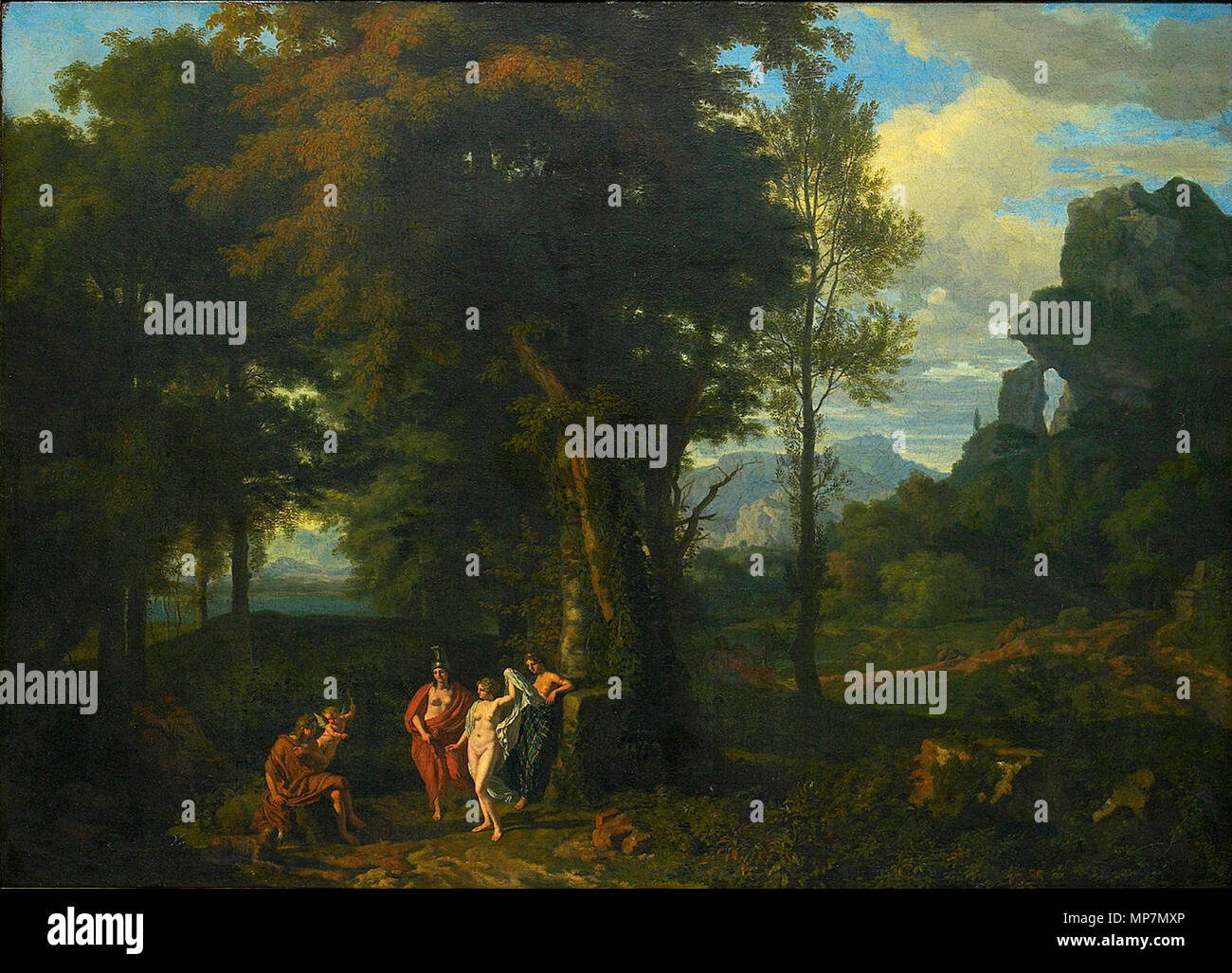 Le jugement de Paris 18ème siècle. Johannes Glauber (1646-circa 1726) Noms alternatifs Jan Glauber, Polidoor, Polidor, Polidoro, Polydoor, Polydor, Polydoro Description peintre, dessinateur, graveur et peintre d'ornement Date de naissance/décès 18 mai 1646 (baptisé) vers 1726 Lieu de naissance/décès Utrecht Schoonhoven lieu d'Haarlem, Amsterdam, Paris (1671), Lyon (1672-1673), Italie (1674-1679), Hambourg (1679-1684), Copenhague (1682), Amsterdam (1684-1687), La Haye (1687-1701), Schoonhoven (1721-1726) contrôle d'autorité : Q1394567 : VIAF 64276664 ISNI : 0000 0000 Banque D'Images