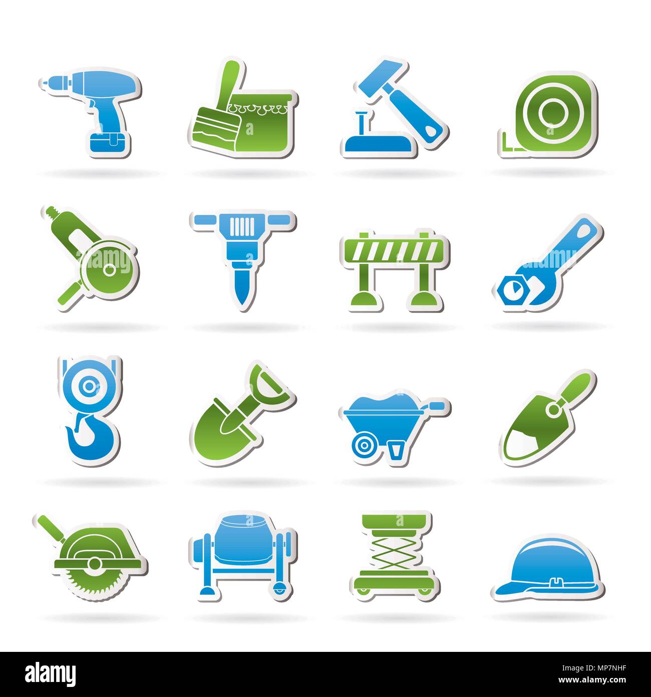 Icônes du bâtiment et de la construction - vector icon set Illustration de Vecteur