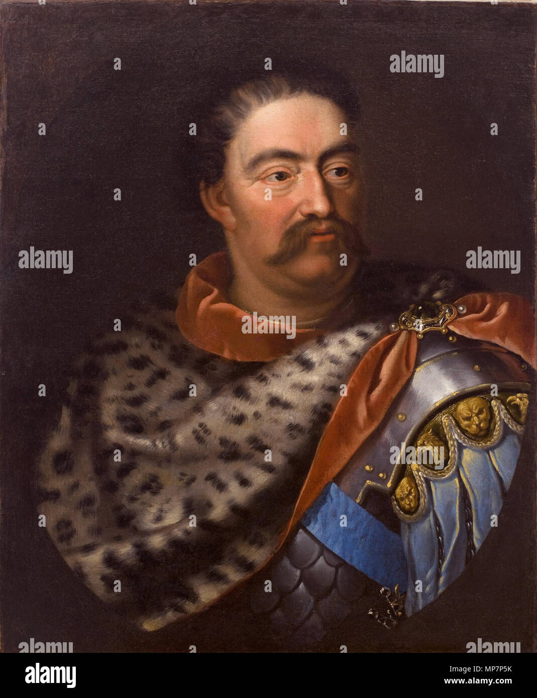 Polski : Jan III w skórze Русский lamparciej леопардовой Ян : III в шкуре . Anglais : Portrait de Jean III Sobieski (1629-1696) Русский : Портрет польского великого князя короля Яна литовского · Собеского (1629-1696 III) . vers 1680. 702 Jan Tricius - Portrait de Jean III Sobieski (ca. 1680) - Google Art Project Banque D'Images