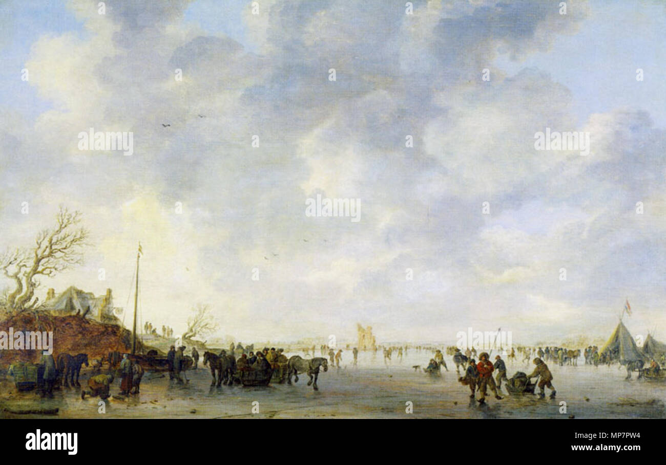 Paysage d'hiver avec Huys te Merwede 1638. 704 Jan van Goyen - Paysage d'hiver avec Huys te Merwede Banque D'Images