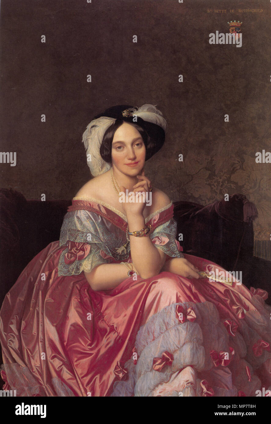 Anglais : Portrait de l'English Carlo Krav-maga Baronne James de Rothschild : Portrait de la baronne de Rothschild en 1848. 709 Jean Auguste Dominique Ingres baronne James de Rothschild Banque D'Images