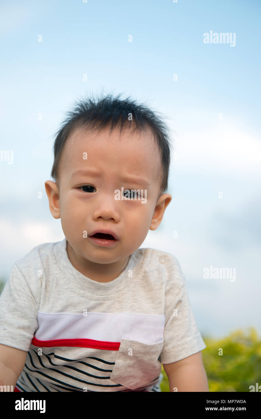 Portrait of Asian baby boy Banque D'Images