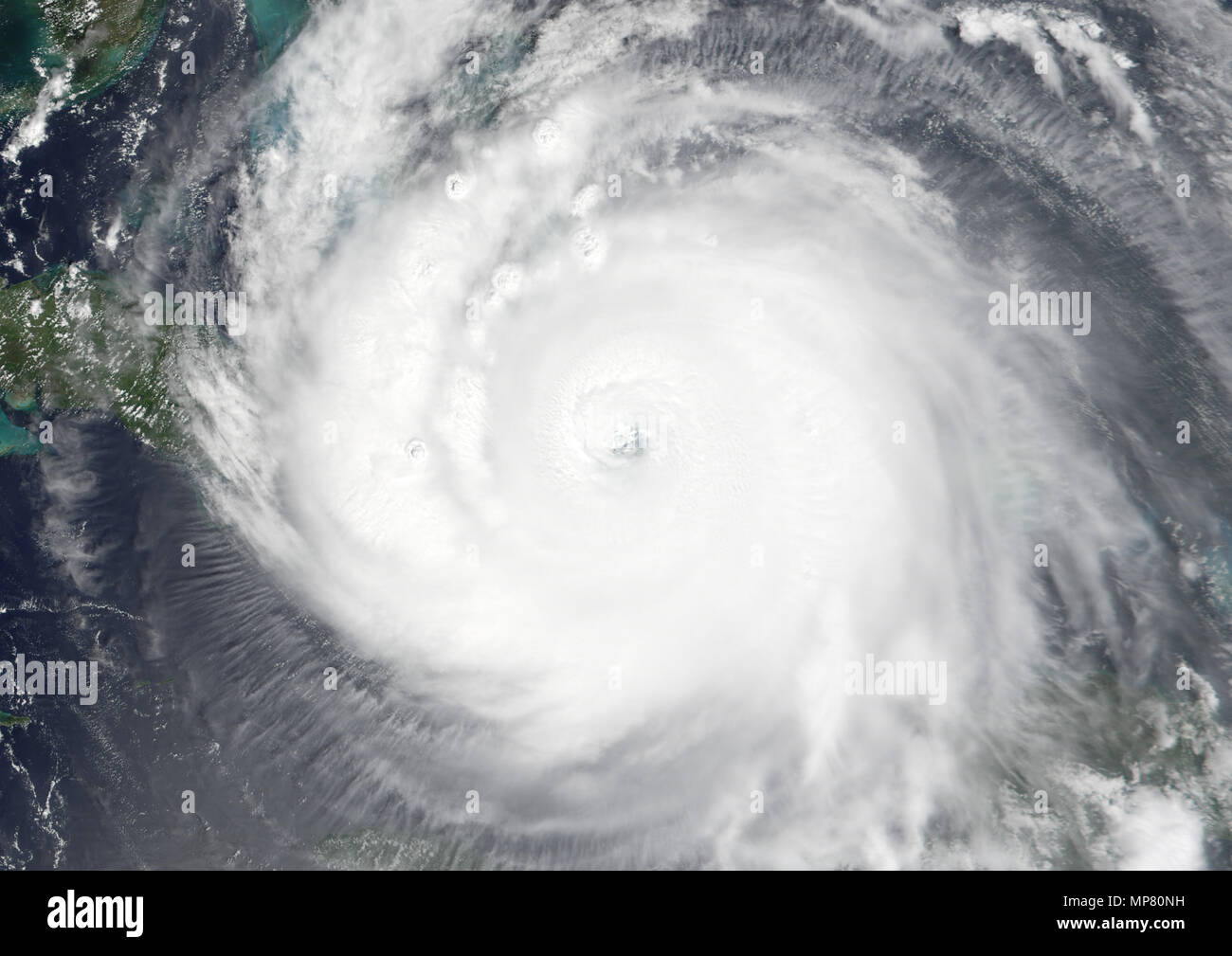 L'ouragan l'Irma sur les Caraïbes en 2017 Banque D'Images