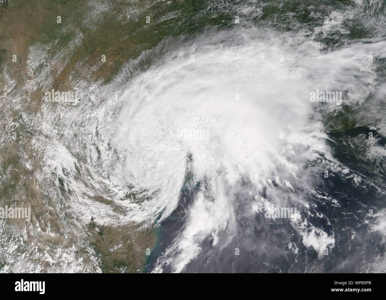 L'ouragan Harvey over Texas, États-Unis en 2017 Banque D'Images