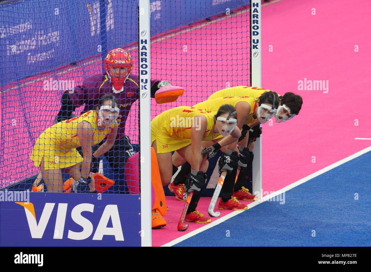 L'Invitation de Visa International Women's Hockey Tournament, Grande-Bretagne contre la Chine à l'arène des berges du Parc olympique de Londres 3 mai 2012 --- Image par © Paul Cunningham Banque D'Images