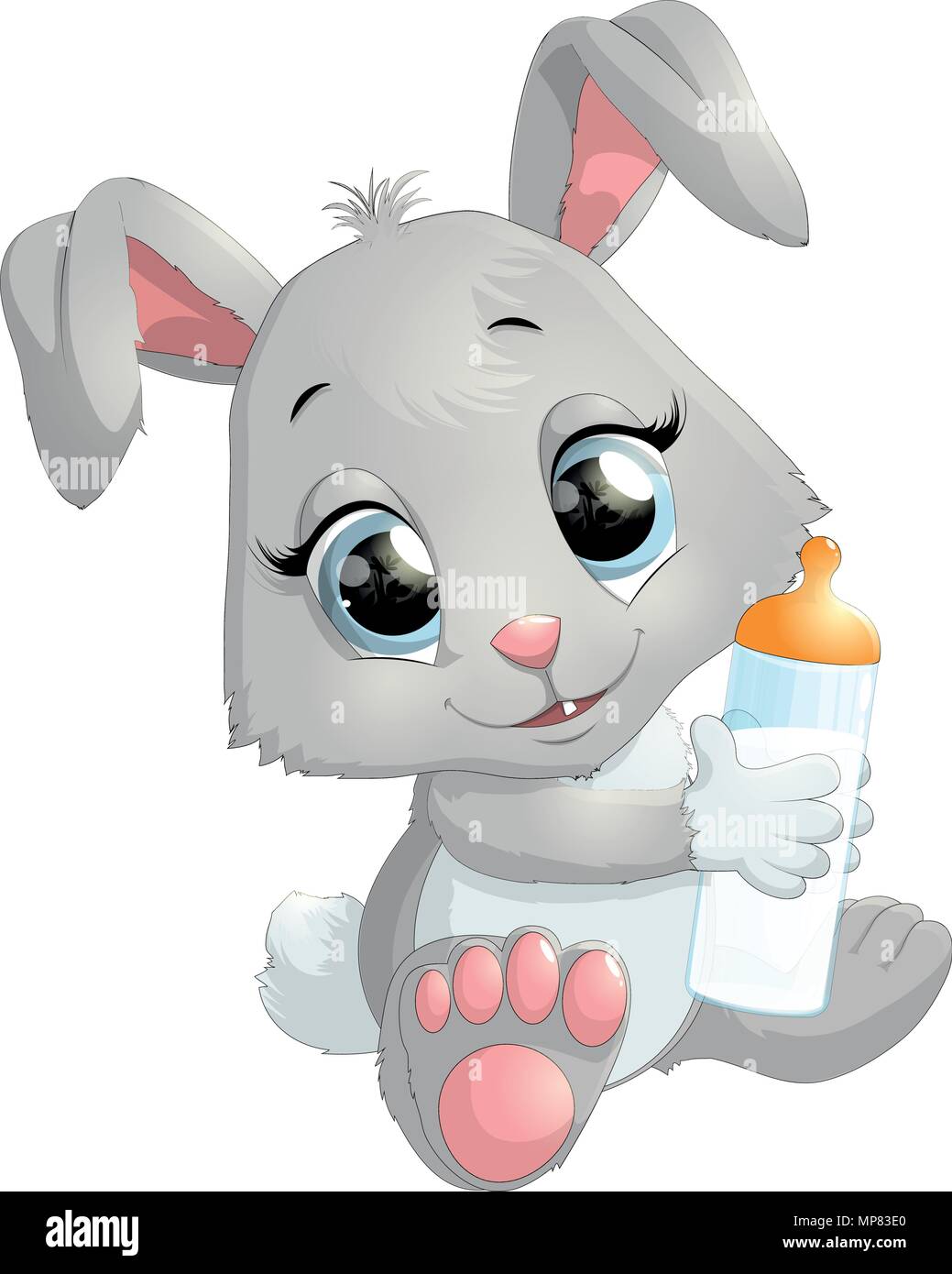 Lapin mignon cartoon Illustration de Vecteur