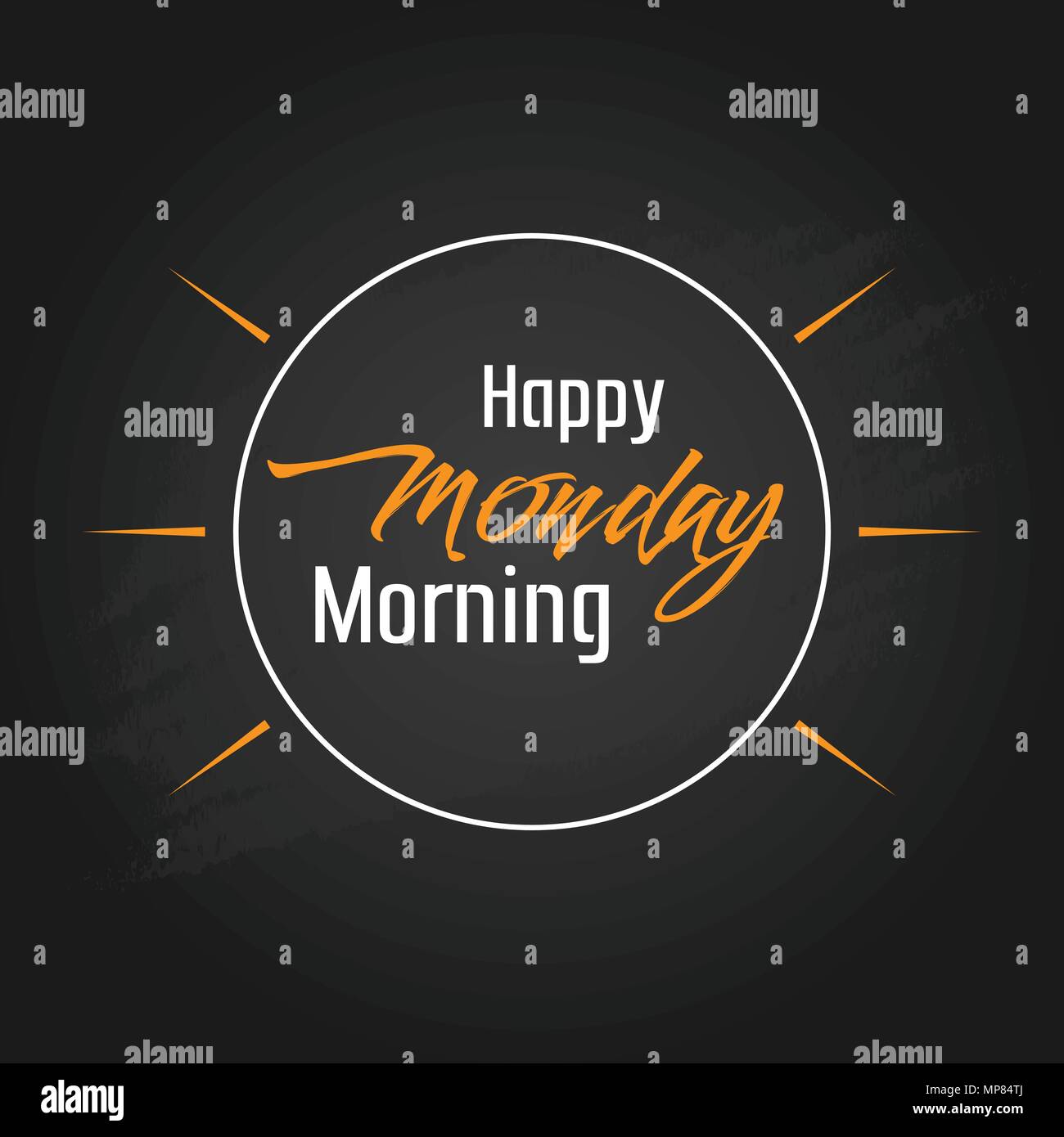 Heureux lundi matin Vector Template Design Illustration de Vecteur