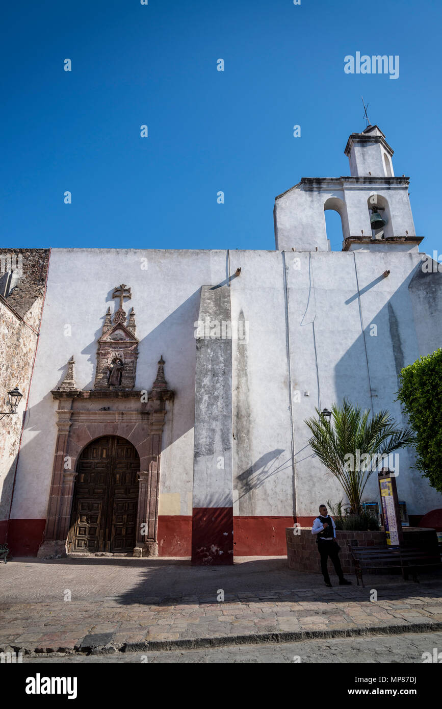 Église de San Antonio, San Miguel de Allende, une ville de l'ère coloniale, le centre du Mexique, région Bajío Banque D'Images